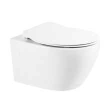 BelBagno Унитаз безободковый подвесной PROSPERO с сиденьем дюропласт, микролифт, белый BB507B/BB2020SC