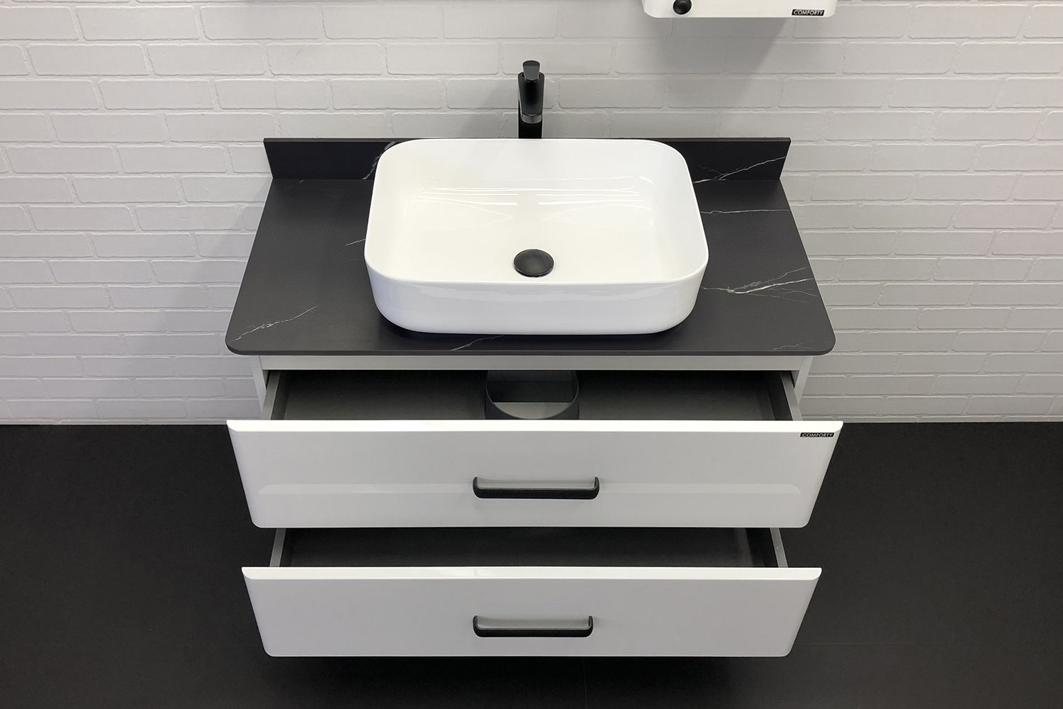 Приобрести сomforty тумба со столешницей и раковиной "амстердам-95" белая