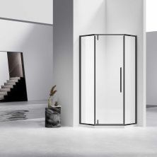 Vincea Душевое ограждение Slim-N 90х90 см, прозрачное, черное VSP-4SN100CLB