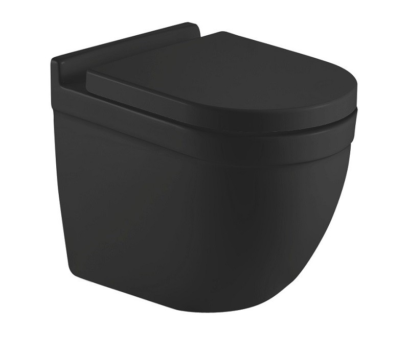 Приобрести унитаз подвесной безободковый с сиденьем ceramalux rimless 2198mb