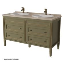 Caprigo Тумба с раковиной ALBION 140 см, бежевая, эмаль