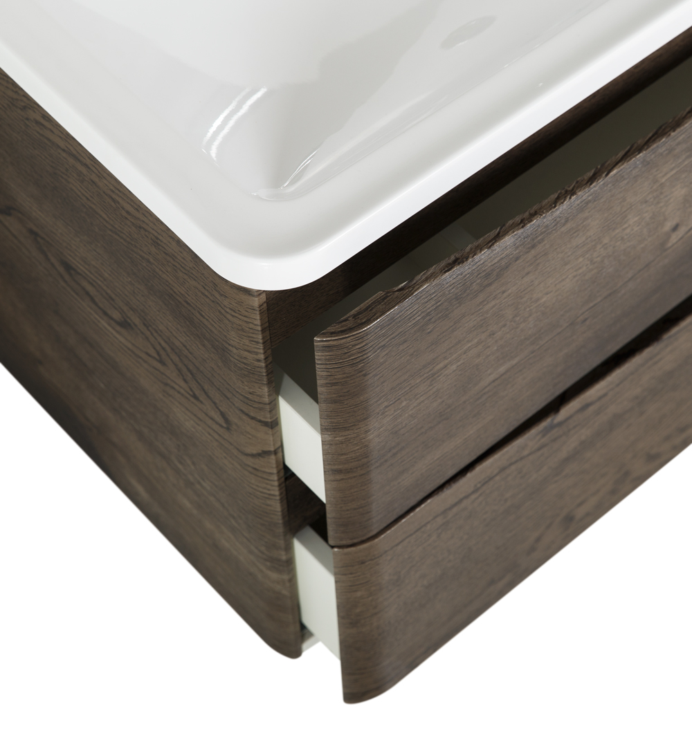 Приобрести belbagno тумба с раковиной acqua 100 см, подвесная rovere nature grigio, белая раковина