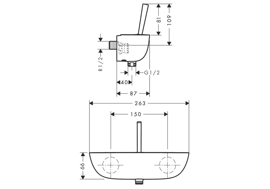 Приобрести смеситель для душа hansgrohe puravida 15672000