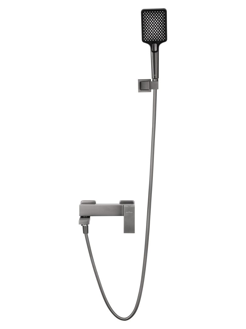 Приобрести смеситель для ванны с душем wonzon & woghand cube, темный графит (ww-88639016-bgm)