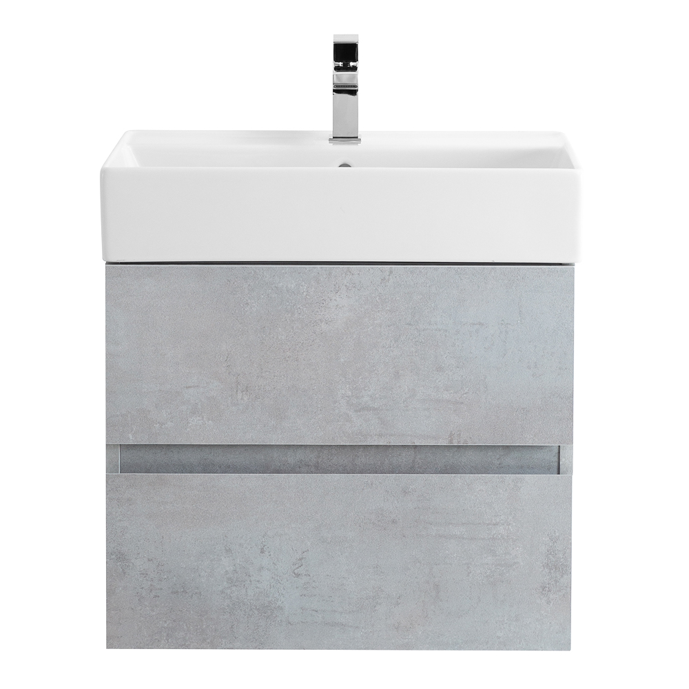 Приобрести cezares тумба подвесная с раковиной molveno 46 60 см beton, бетон molveno 46-60-2c-so-bet