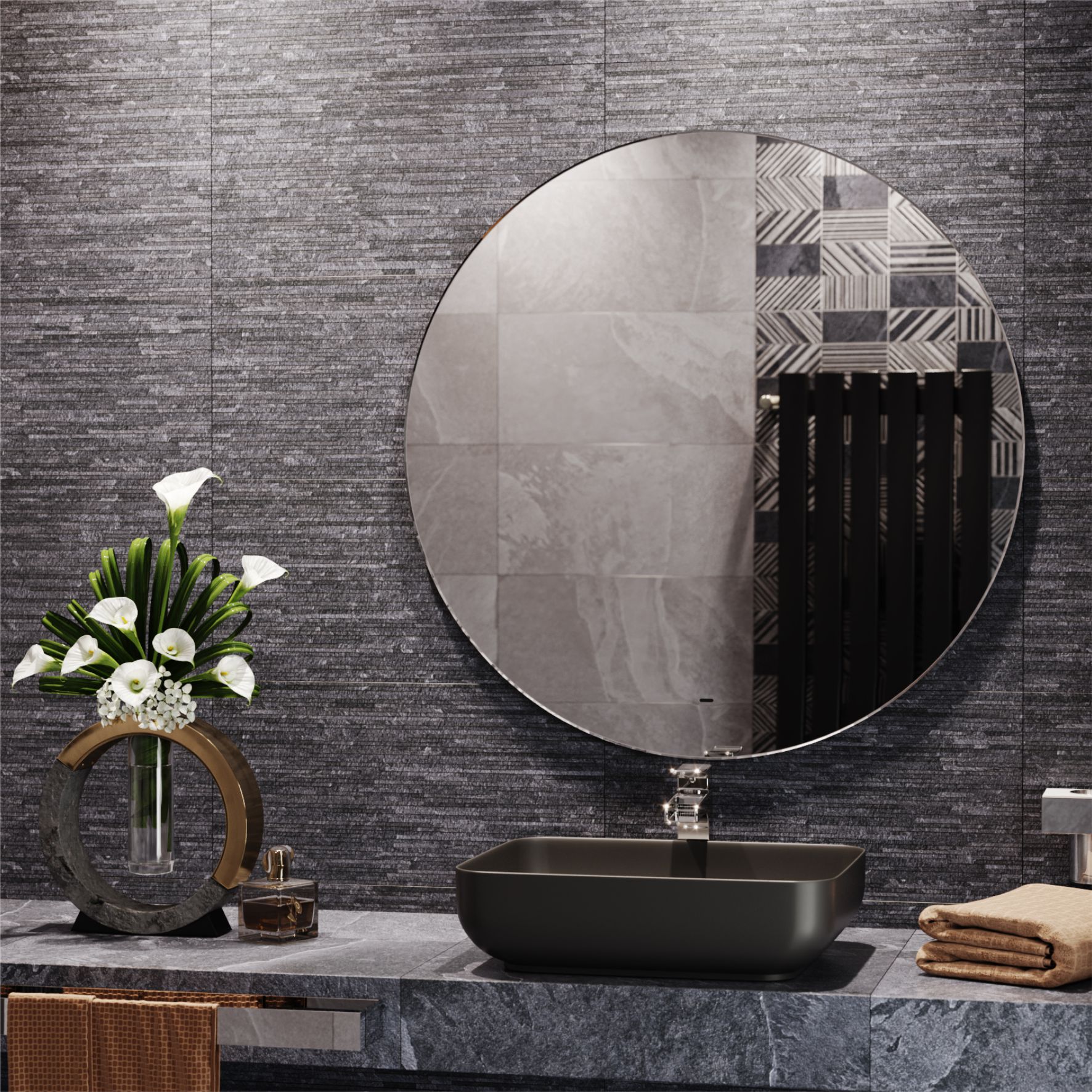 Приобрести mirsant зеркало sphere 60х60 см, с подсветкой ут000093178