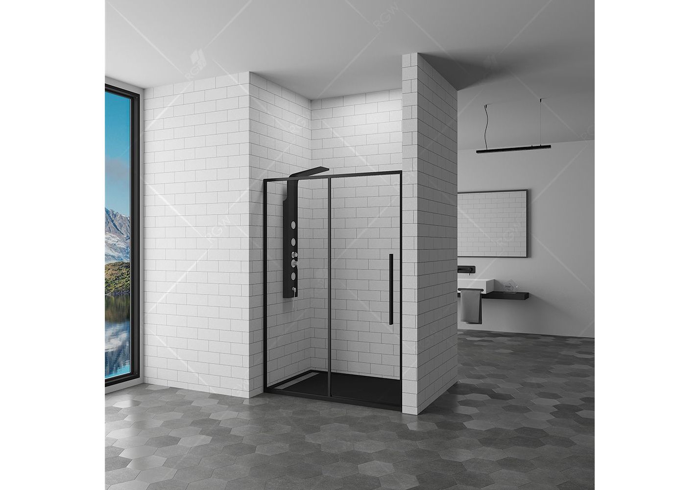 Приобрести душевая дверь rgw sv-12-b 100 см, прозрачное, 32321210-14