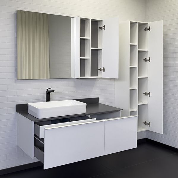 Приобрести сomforty тумба со столешницей и раковиной милан-120 белая с раковиной 78189