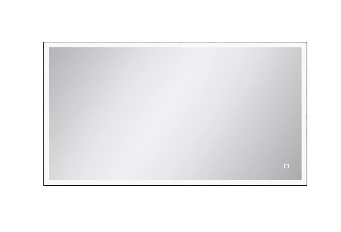 Приобрести continent зеркало с подсветкой solid black 110х60 см, черное