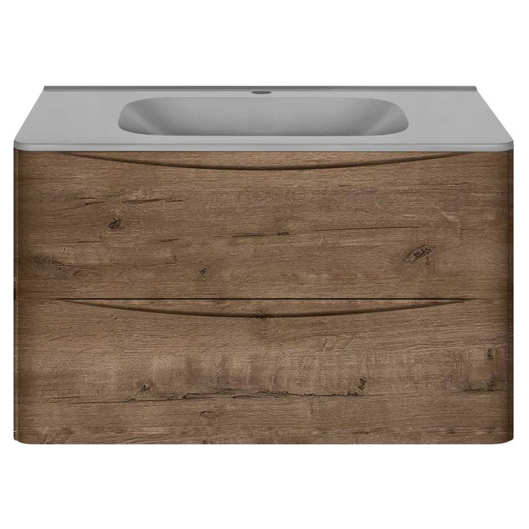 Приобрести vincea тумба подвесная paola 80 см, дуб винтаж с серой матовой раковиной vmc-2p800vo;vcb-2vp800g