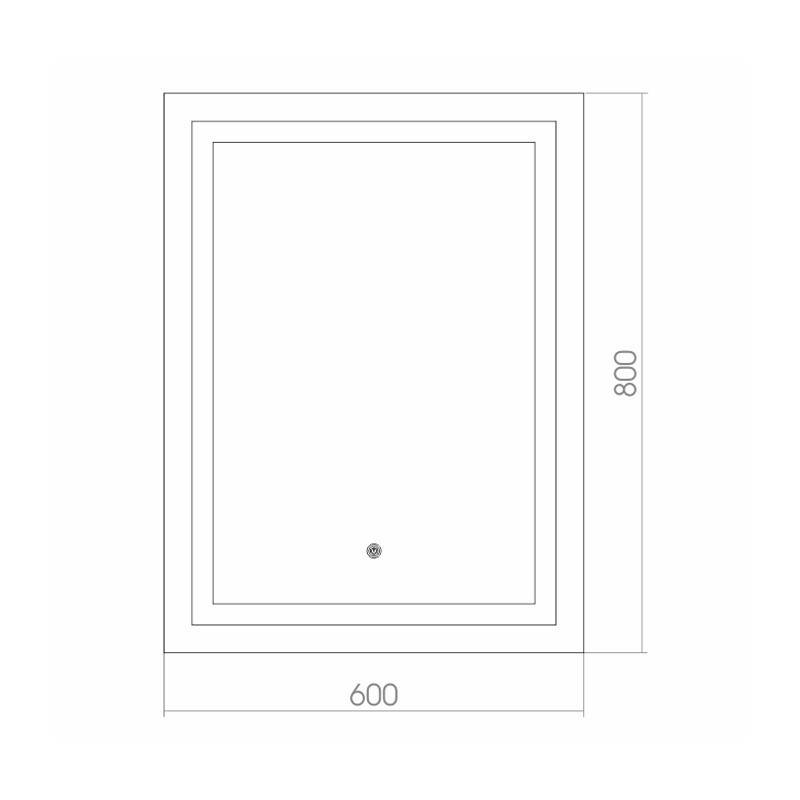 Приобрести azario зеркало рига-6 60х80см c подсветкой, сенсор выключатель, подогрев, диммер, модуль мфм фр-00001940 