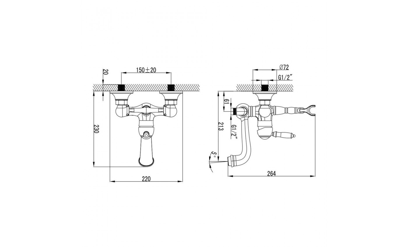 Приобрести lemark смеситель для ванны villa, хром lm4812c