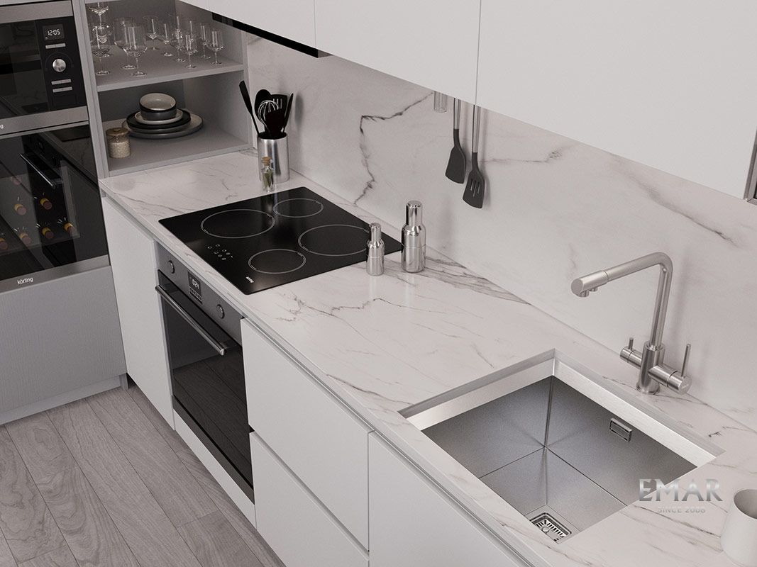 Приобрести oulin кухонная мойка 51х49 см, сатин oulin ol-fu114