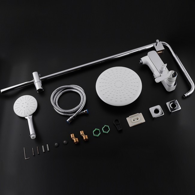 Приобрести gappo душевая система g2402-8 с изливом, белый/хром 99765