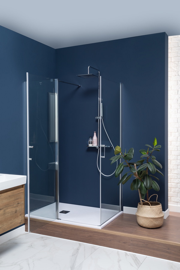 Приобрести aquanet душевая дверь cinetic ae12-n-120h190u-ct 1200, прозрачное стекло