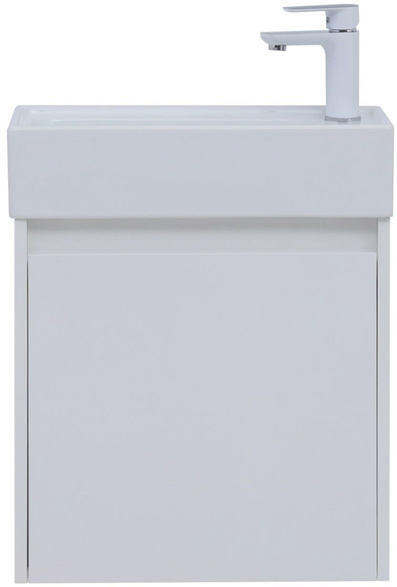 Приобрести aquanet тумба с раковиной nova lite 50 см, белая глянец (1 дверца)