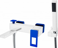 Boheme Смеситель для ванны Q, белый\синий 143-WUW