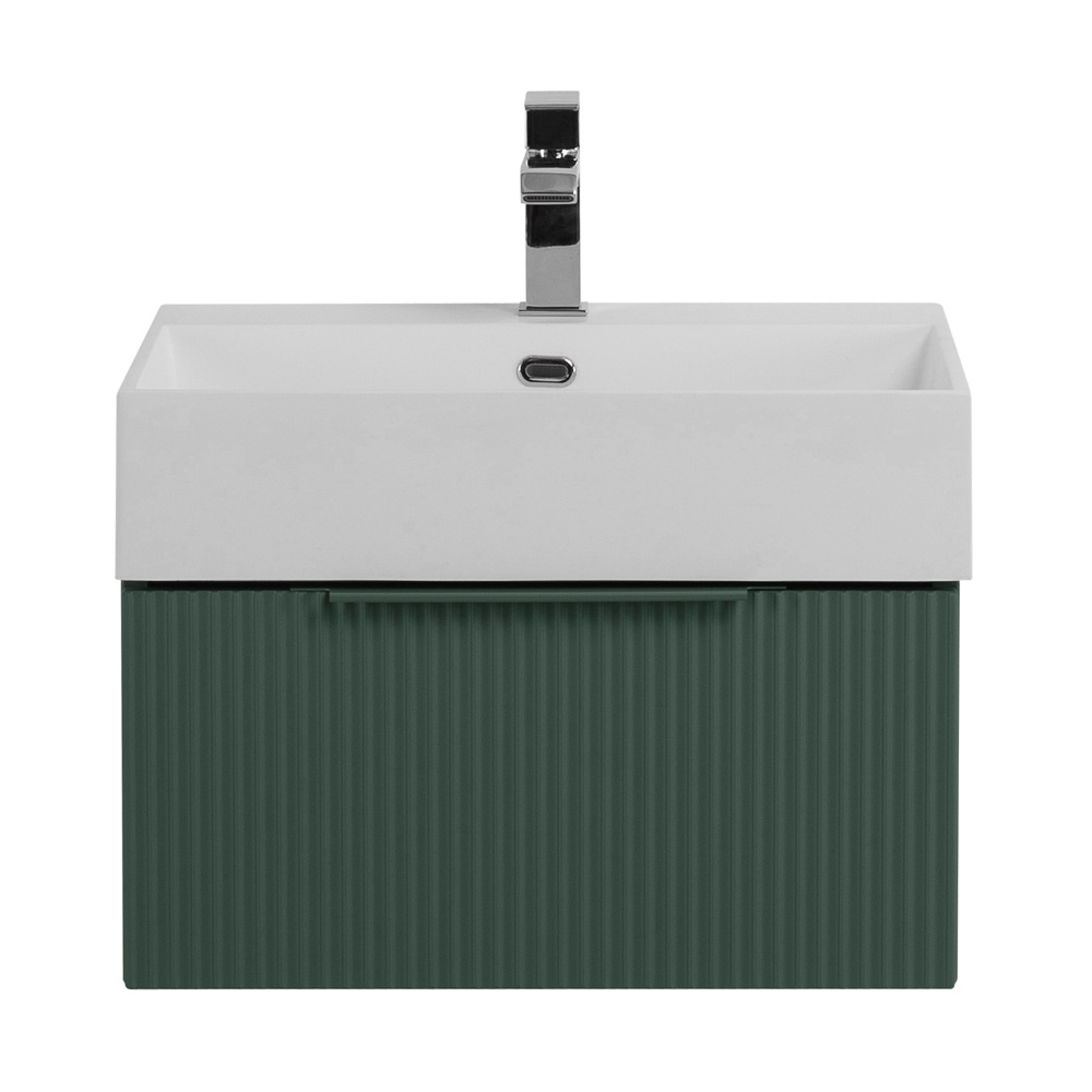 Приобрести cezares тумба подвесная с раковиной premium 50 см plisse verde opaco, серая 55415