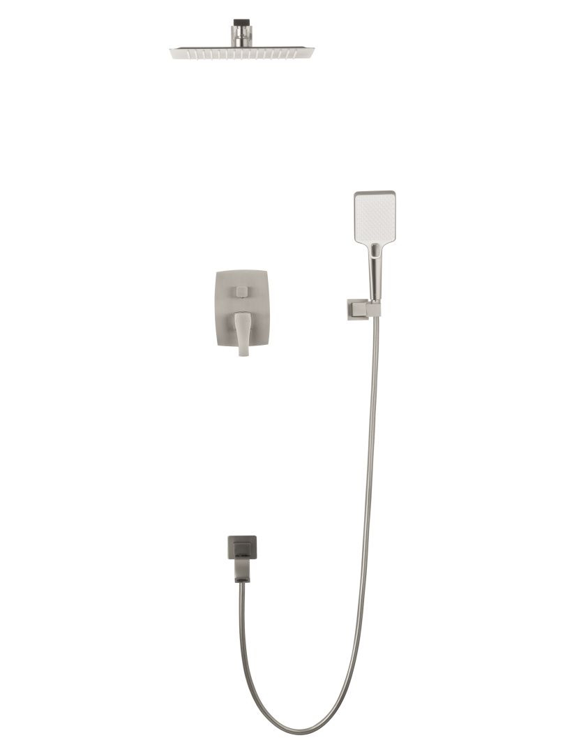 Приобрести душевая система встраиваемая wonzon & woghand flex, брашированный никель (ww-88939072-bn)