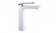 LEMARK Смеситель для раковины Melange, высокий белый\хром LM4909CW