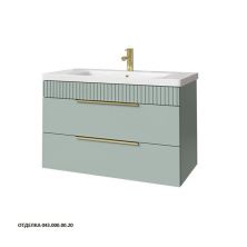 Caprigo Тумба с раковиной MONBAR-Smalty 90 см, бирюзовая, эмаль