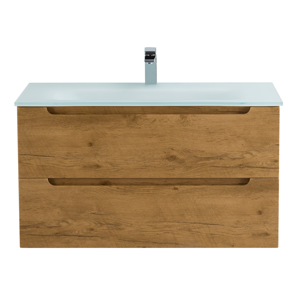 Приобрести belbagno тумба с раковиной etna 100 см, подвесная rovere nature, стеклянная раковина