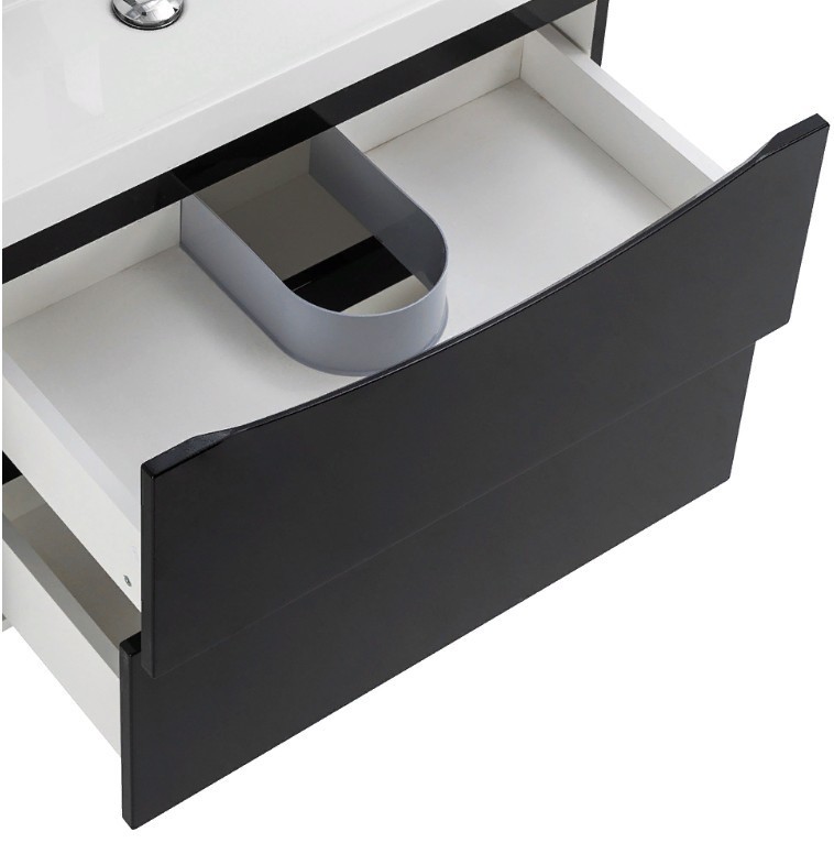 Приобрести тумба подвесная с раковиной belbagno marino-600-2c-so-nl-p 60 см, nero lucido