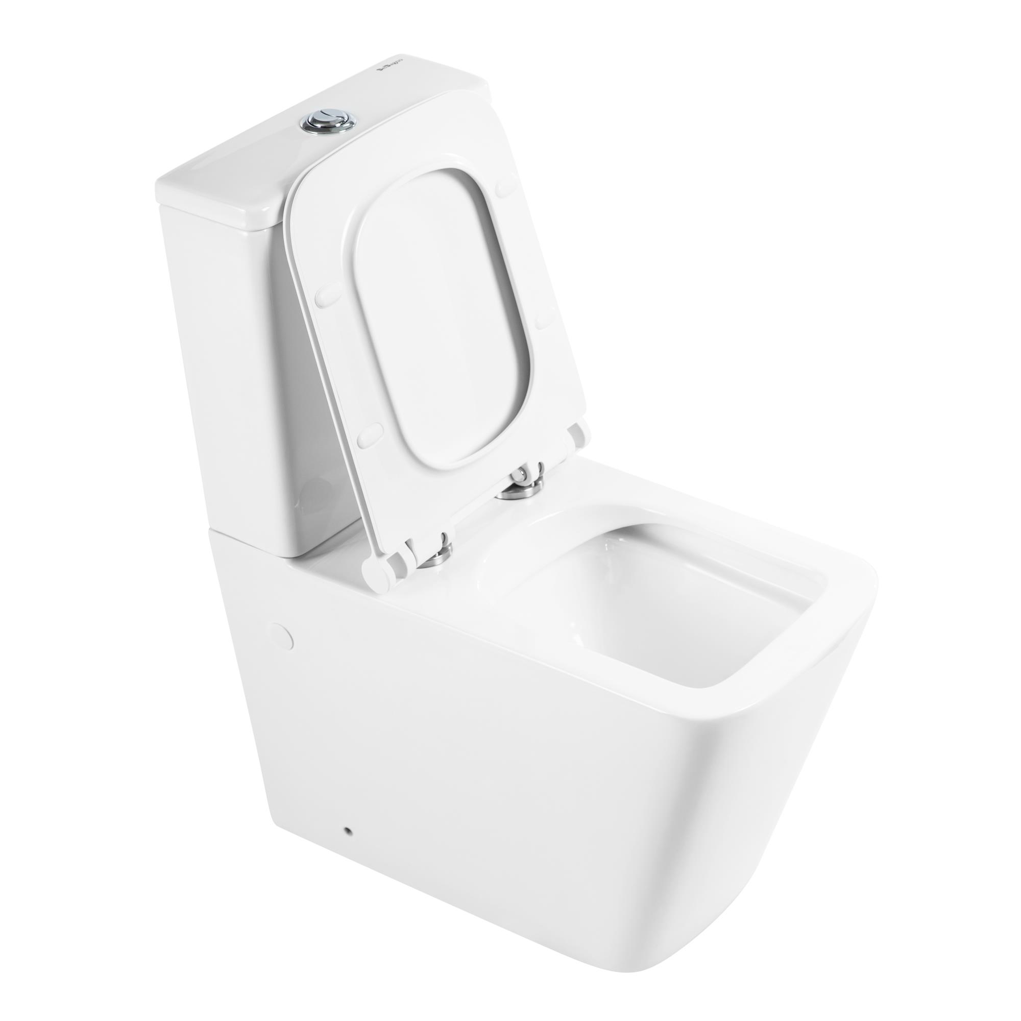 Приобрести belbagno унитаз компакт безободковый ardente-r с сиденьем дюропласт, микролифт, белый bb02093cpr/bb2112sc