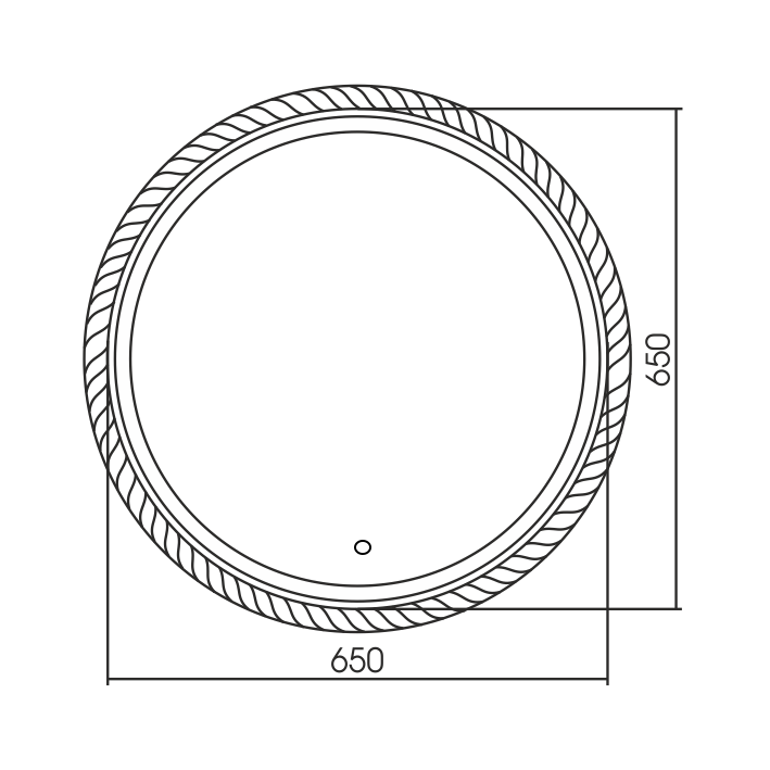 Приобрести azario зеркало бригантина d650 декор-канат, сенсор выкл