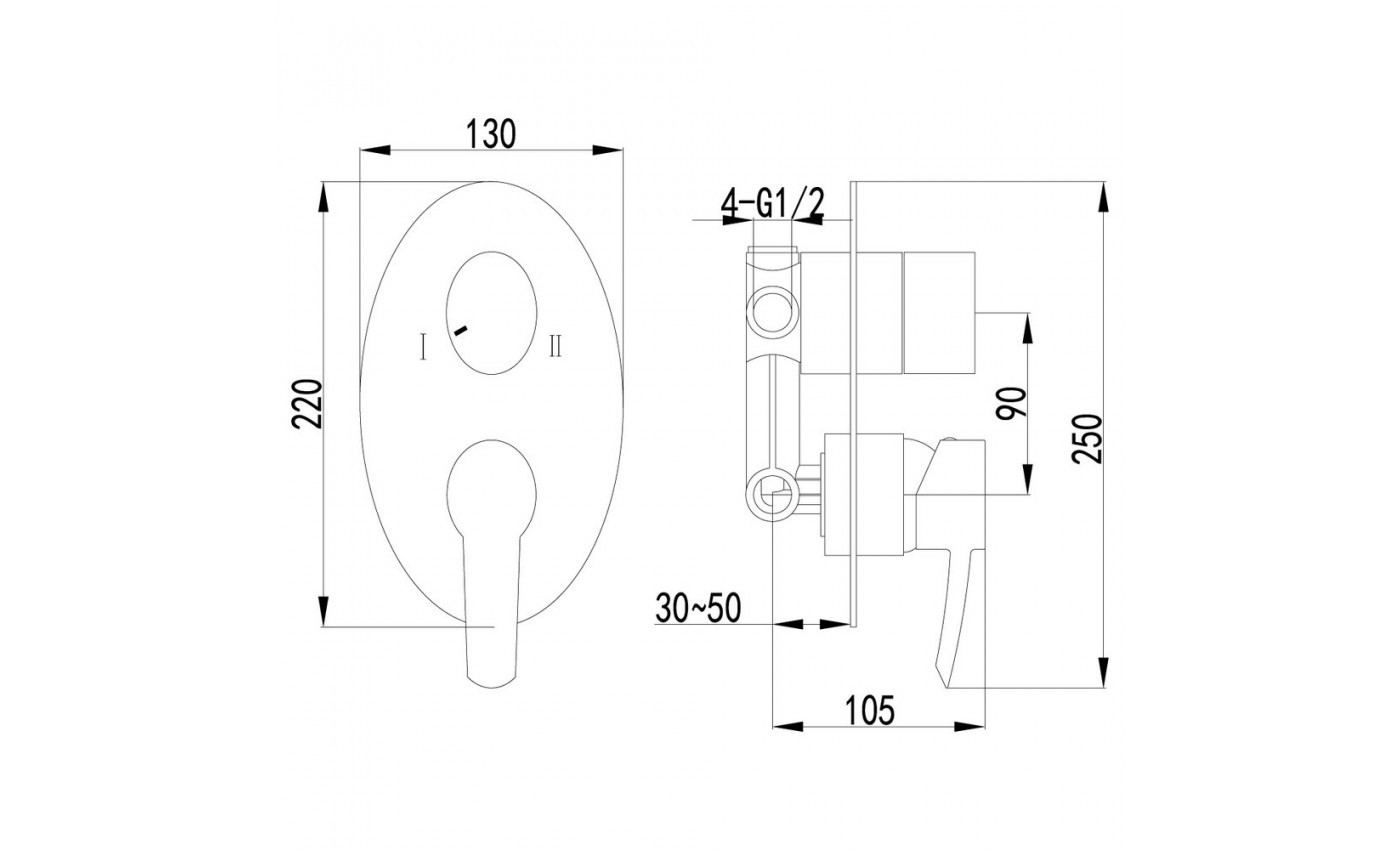 Приобрести lemark смеситель для душа atlantiss, скрытый монтаж, хром lm3227c