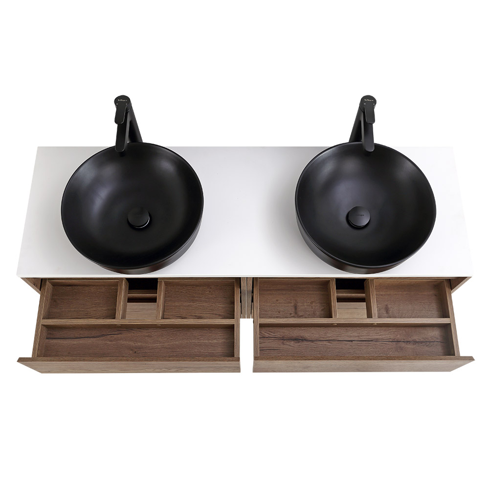 Приобрести belbagno тумба со столешницей kraft 120 см, подвесная rovere tabacco