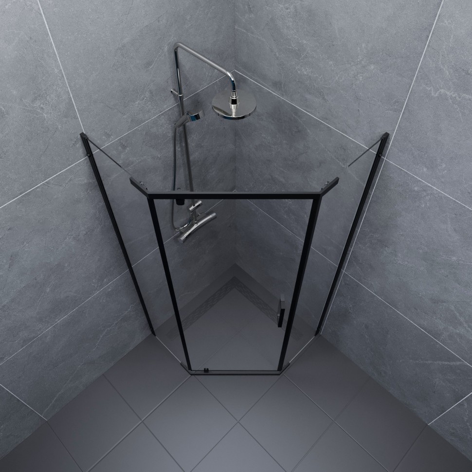 Приобрести triton душевое ограждение дека а 90x90 см, черное щ0000059783