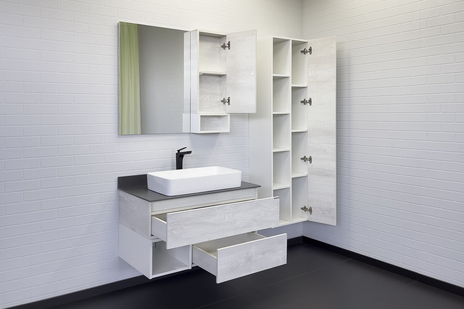 Приобрести сomforty тумба со столешницей и раковиной прага-90 дуб белый