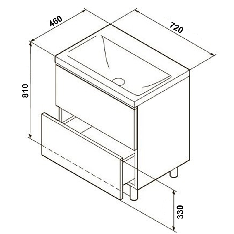 Приобрести loranto тумба напольная с раковиной стиль stella 70/2н 72х81 см, дуб дымчатый/белый, (cs00076455)