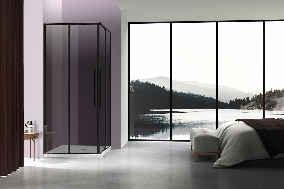 Приобрести vincea душевое ограждение slim-n 80х100 см, тонированное, черное vss-4sn8010cgb