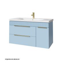 Caprigo Тумба с раковиной MONBAR-Smalty 100 см, правая, голубая, эмаль