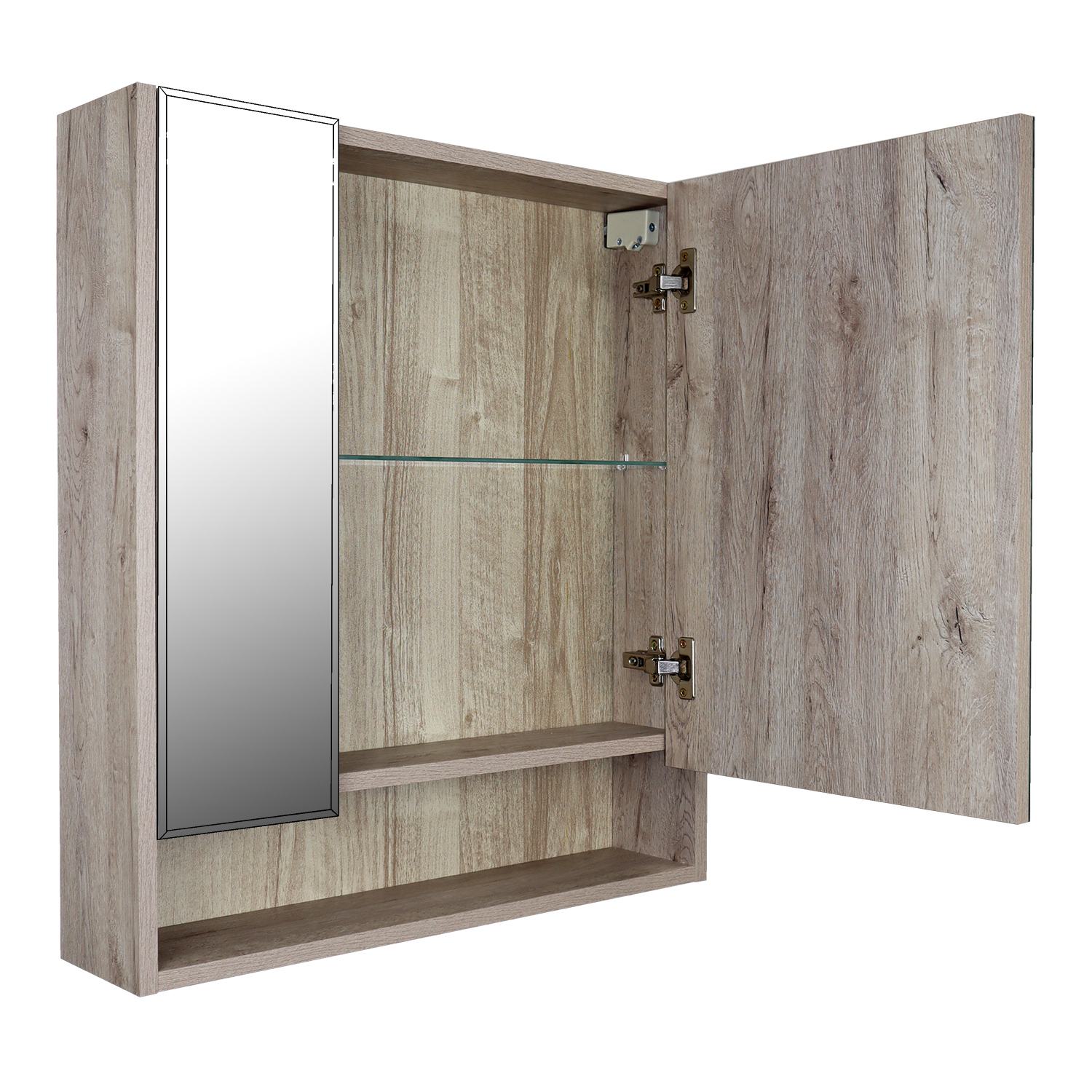 Приобрести loranto зеркало-шкаф глория 60 62х70 см правый, дуб кантри (cs00090155)