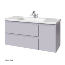 Caprigo Тумба с раковиной подвесная Forte 120 см, правосторонняя,серая 36117R-SF028