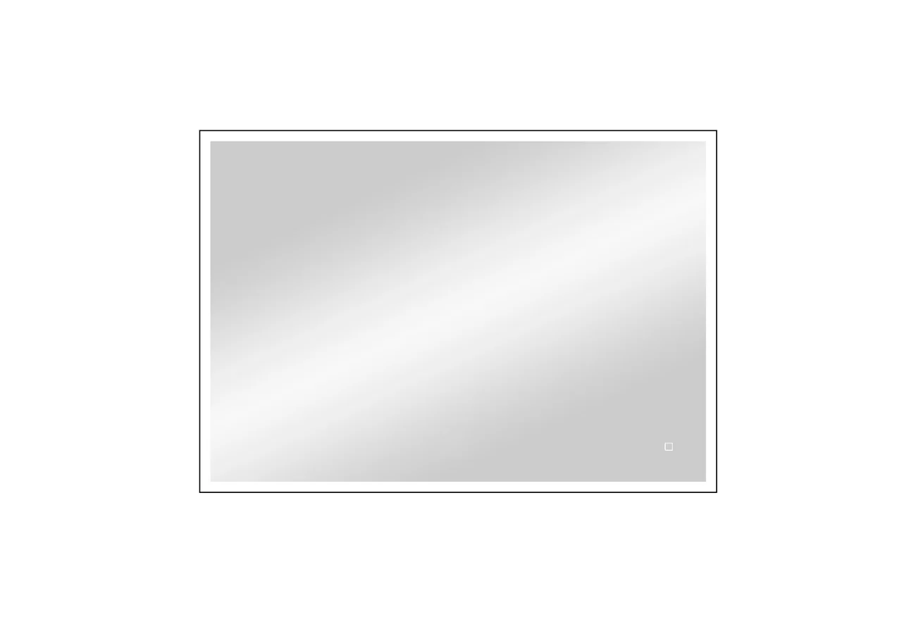 Приобрести continent зеркало с подсветкой solid black 90х80 см, черное