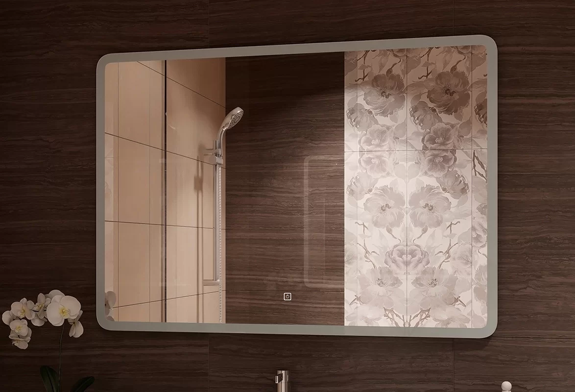 Приобрести continent зеркало с подсветкой demure 100х70 см, белое