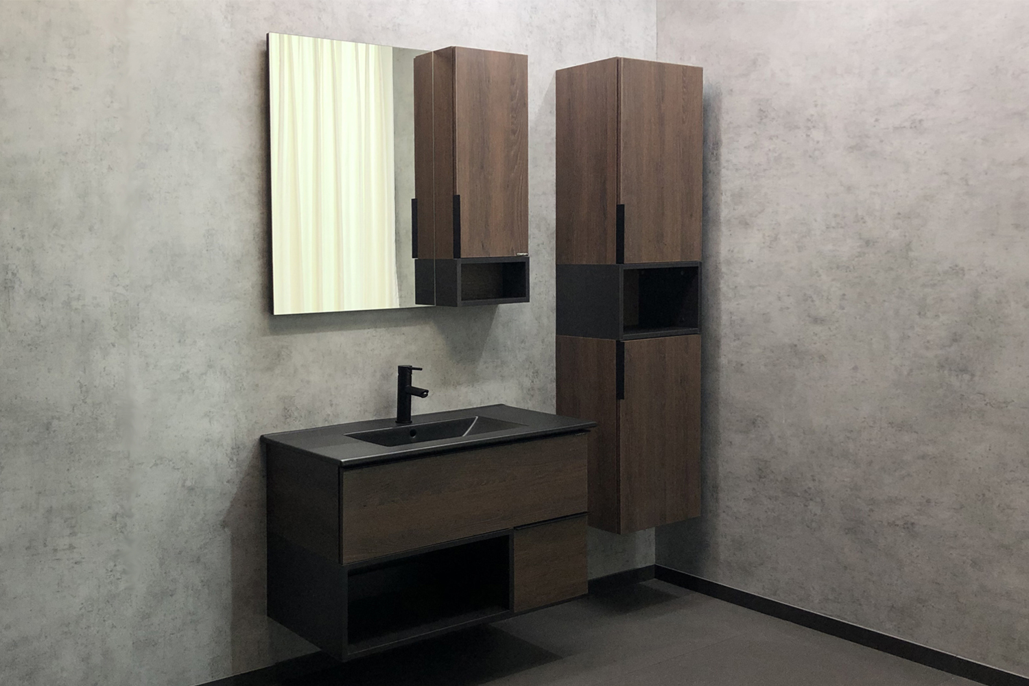 Приобрести сomforty зеркало-шкаф "франкфурт-90" дуб шоколадно-коричневый