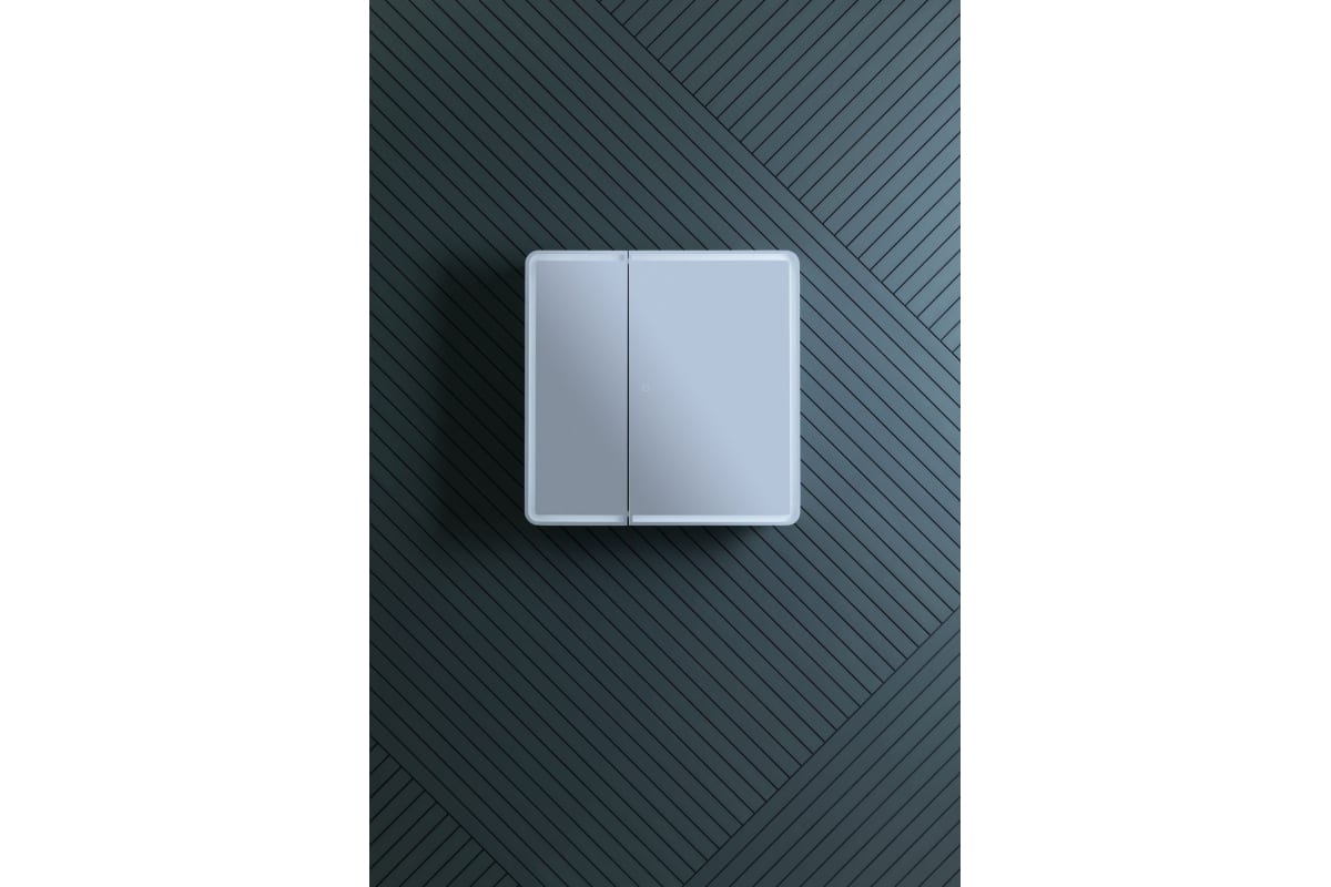 Приобрести aquanet зеркальный шкаф оптима 80 см, с led подсветкой