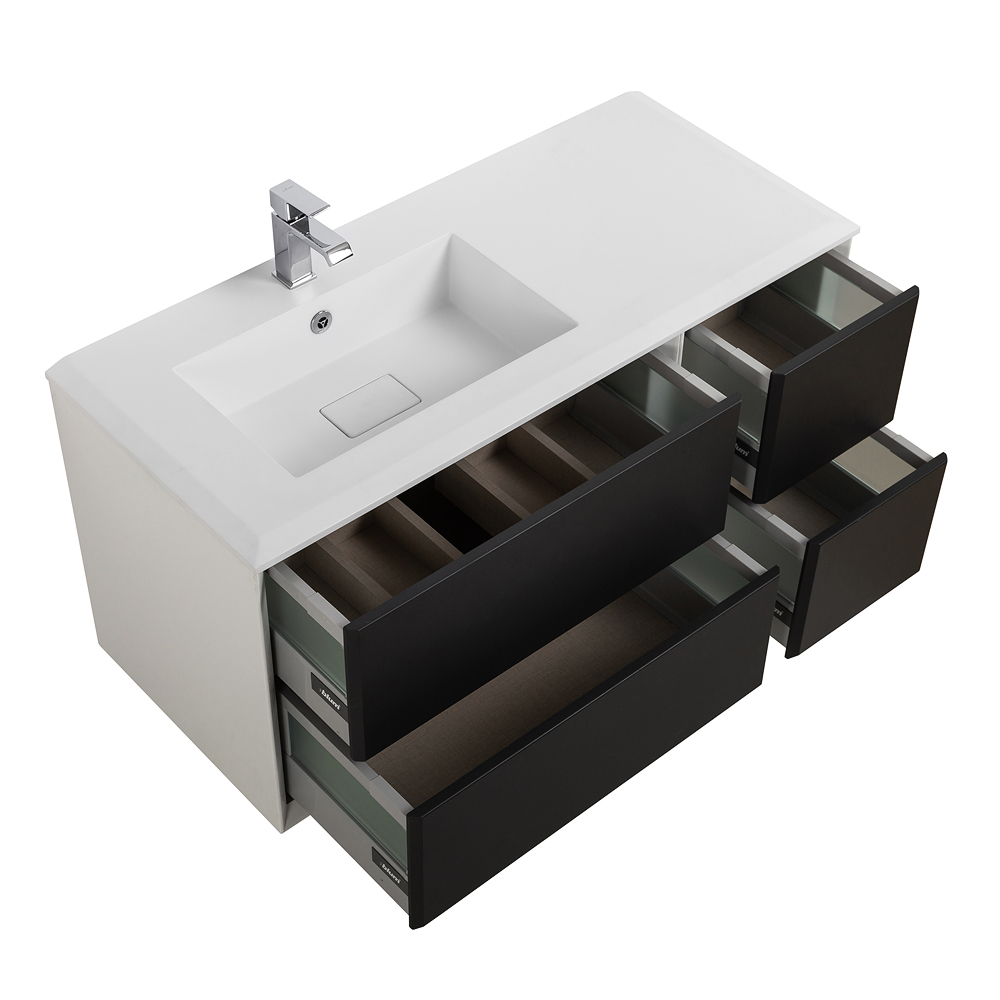 Приобрести cezares тумба подвесная с раковиной bellagio 106 см grafite, левостороняя, графит 54715