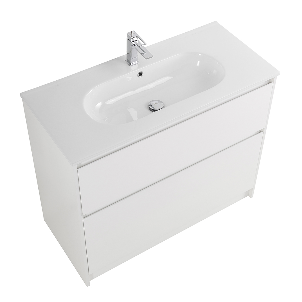 Приобрести belbagno тумба с раковиной kraft 100 см bianco opaco, раковина белая lov-1000-lvb