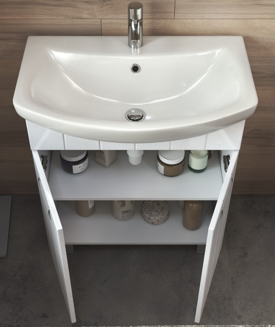 Приобрести vigo тумба с раковиной diana 60см, 2 дверцы, напольная, белая tn.dia.bal.60.2d