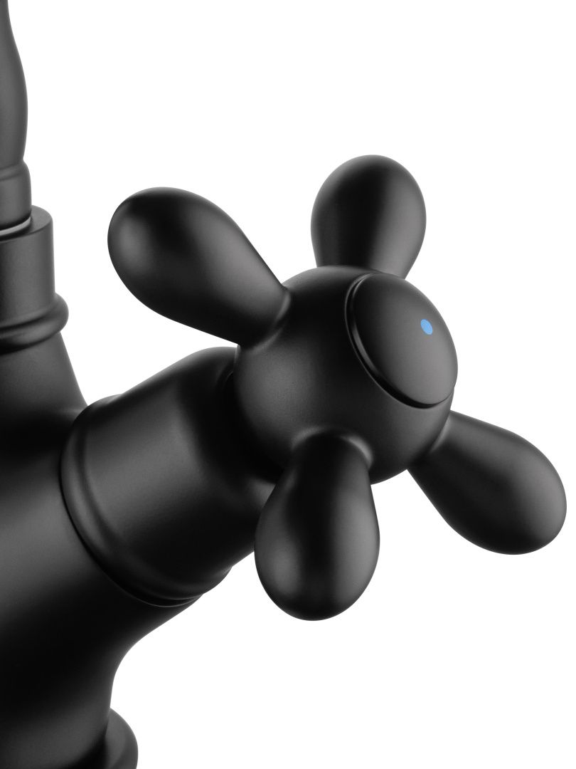 Приобрести смеситель для раковины wonzon & woghand retro, черный матовый (ww-88139020-mb)