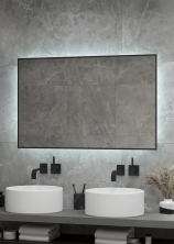 Continent Зеркало с подсветкой Amer 120х70 см, черное