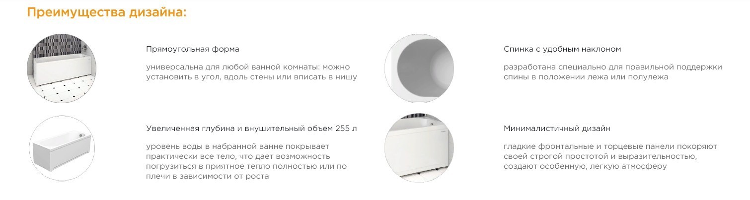 Приобрести акриловая ванна радомир виктория 170x70 см ( комплект каркас и слив )