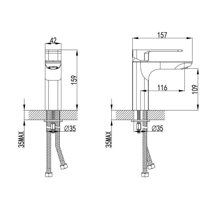 Приобрести iddis смеситель для раковины slide 159мм, белый sliwt00i01