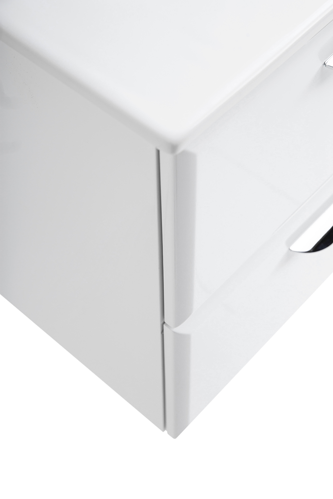 Приобрести cezares тумба подвесная с раковиной eco-cer 80 см bianco lucido, белый глянец eco-cer-800-2c-so-bl